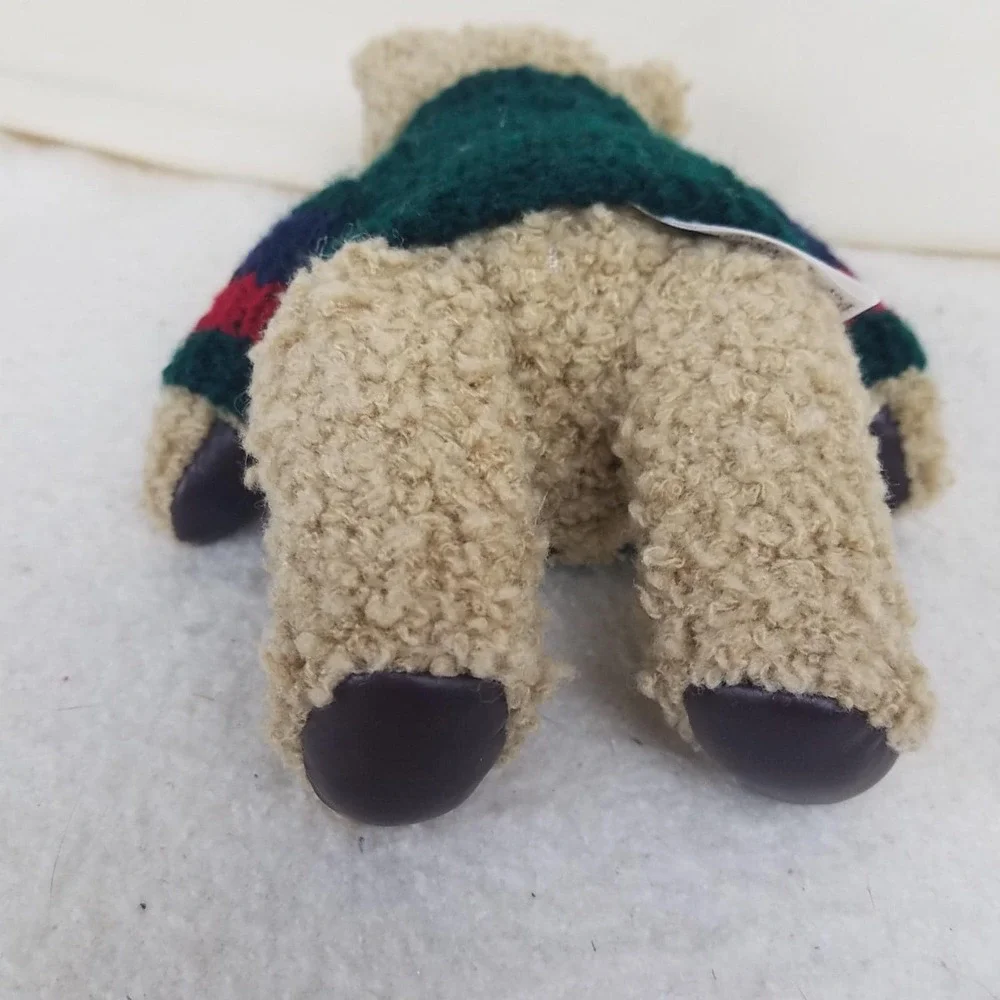 Teddy Bear Plush Stuffed Toy Red white blue Sweater Tan Hugfun International 6